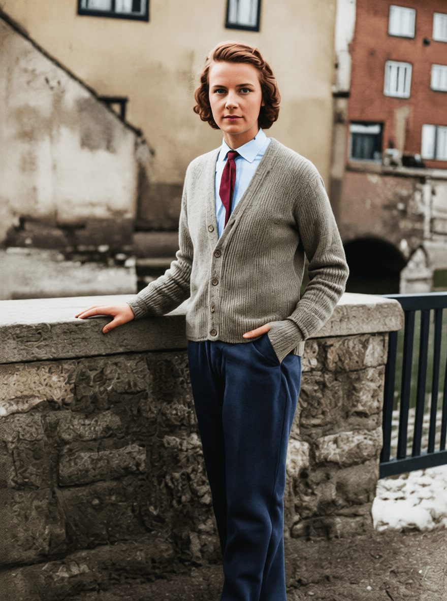 After - Restore and colorize this image. Remove any scratches or imperfections. Change to modern photo style, vibrant colors.
