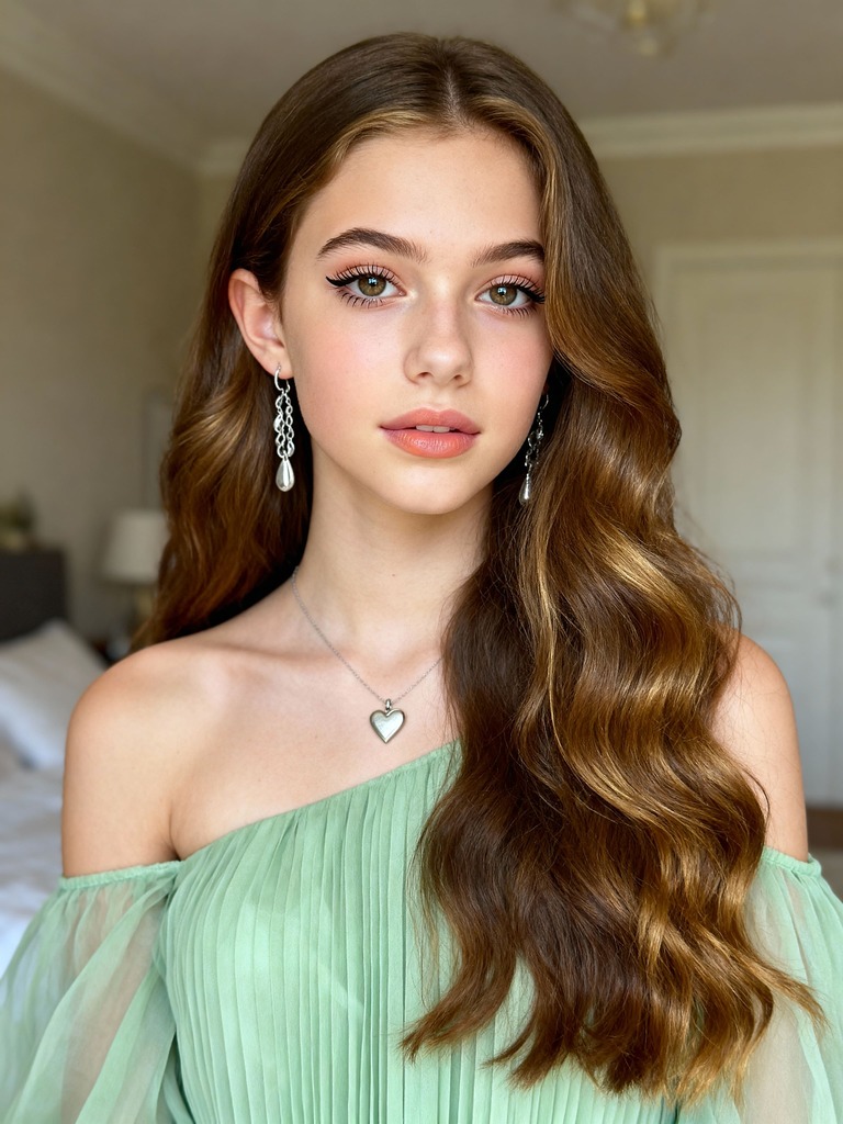 Before - Replace the hair color to green.