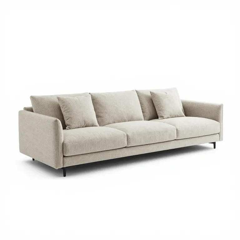 AI generated image: Modern sofa, with cushions and armrests, minimalis...